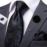 Cravate rose cachemire avec broche en soie, élégante cravate de mariage pour homme, bouton de manchette pratique, mode affaires fête, créateur de cravate haute