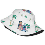 Unisex Kawaii Bucket Hats Funny Stitch Cartoon Accessories Bob Hat For Beach Headwear Lightweight