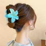 Acrylic Flower Hair Clip for Women Sweet Fresh Texture Hair Claws Clips Trendy Hair Accessories Girl Hairpin Korean Headwear