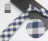 Cravate à fleurs en grille, tissée en gros, 8 cm, accessoires de mariage, bleu, homme, pois, cachemire, convient aux groupes, fêtes, bureau