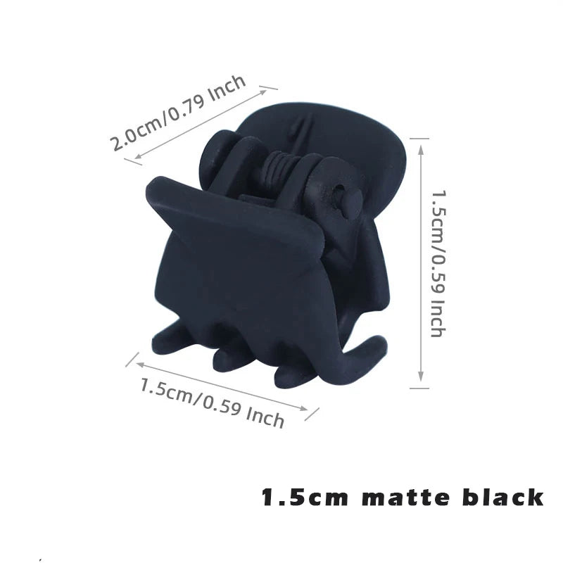 Lot de 10 pinces à cheveux pour femmes, 1,0 à 1,5 cm, petites pinces noires, marron, transparentes, en plastique, accessoires de coiffure pour enfants