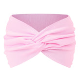 Women Solid Color Super Wide Headband Twisted Criss Cross Elastic Hairband Yoga Running Sports Non Slip Sweat Hair Accessories