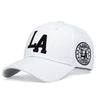 Casquette de baseball unisexe avec lettres brodées LA, ajustable, décontractée, pour le printemps et l'automne, pour l'extérieur, avec protection solaire