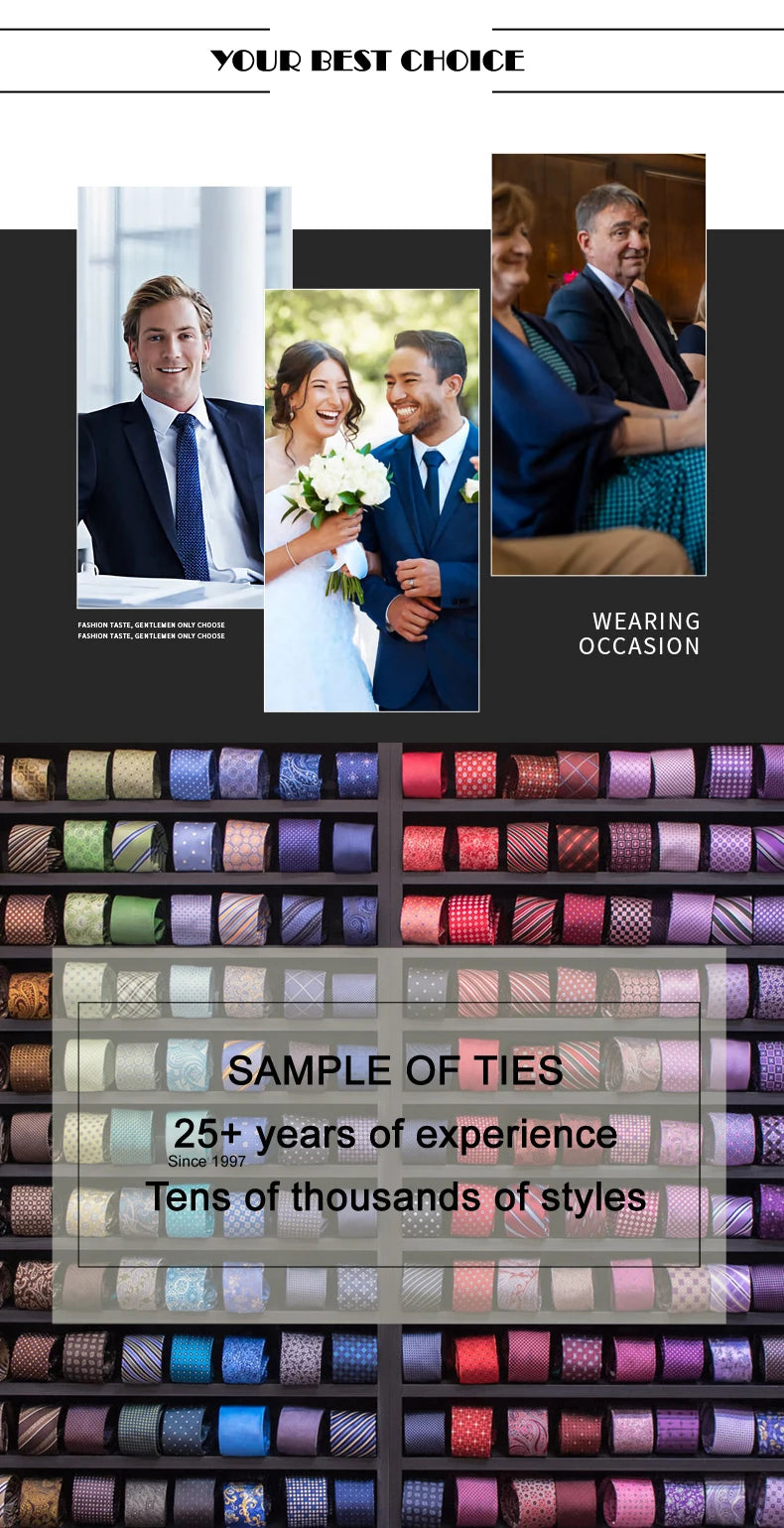 Cravate pour homme 8 cm, motif rayé, jacquard tissé, cravate Ascot, pour homme, pour fête de mariage