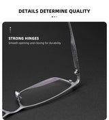 Pure Titanium Eyeglass frames Men Ultralight Square Men's Glasses Frames Business Decorative Eyewear Titanium Fake Eyepieces Men