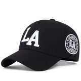 Casquette de baseball unisexe avec lettres brodées LA, ajustable, décontractée, pour le printemps et l'automne, pour l'extérieur, avec protection solaire