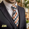 Cravates classiques jaunes et marron pour hommes, tenue de soirée, mariage, école, livraison directe