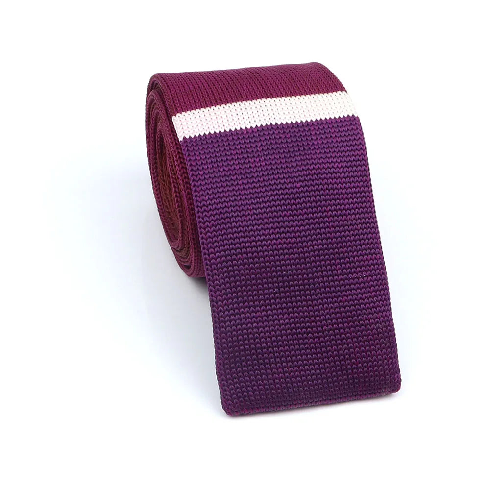 Cravate en tricot pour homme, tendance, fine, rayée, tissée, tricotée, colorée, chaude, design, idée cadeau