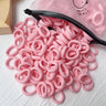 LOVEKIKI 50 bandas elásticas para el cabello, accesorios para el cabello para niñas, mini diademas de nailon coloridas, soporte para coletas, adornos para el cabello