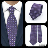 Cravates élégantes à pois pour hommes LYL 7 cm, cravate de luxe avec imprimé géométrique, cadeau pour invités, accessoires de festival pour gentleman