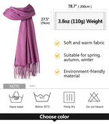Écharpe unie en cachemire et pashmina pour femme, châle à pompons, hijab, foulard fin, automne-hiver, bandana, styliste, 2022