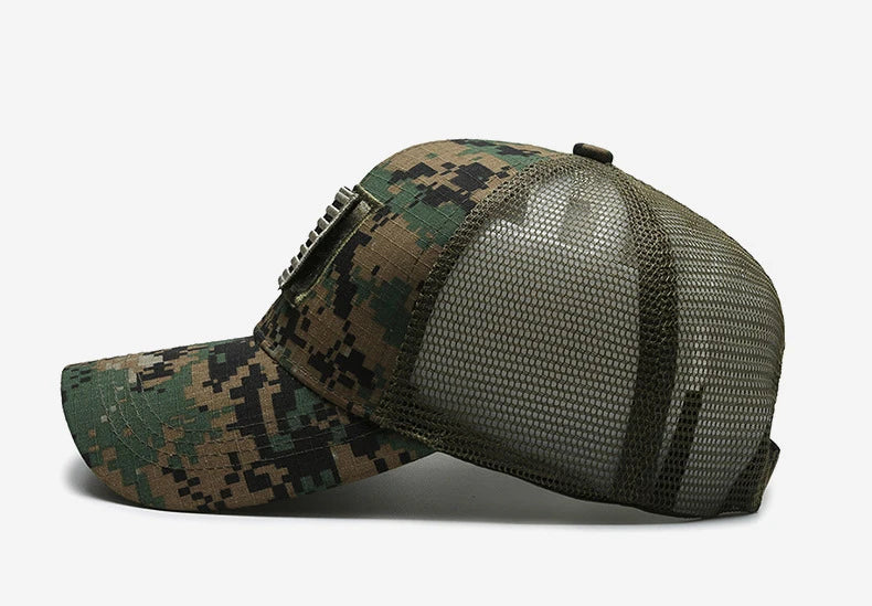 Casquette de baseball en maille respirante pour femme, nouvelle collection printemps-été, avec broderie autocollante, chapeau en maille, casquette de protection solaire d'extérieur pour homme