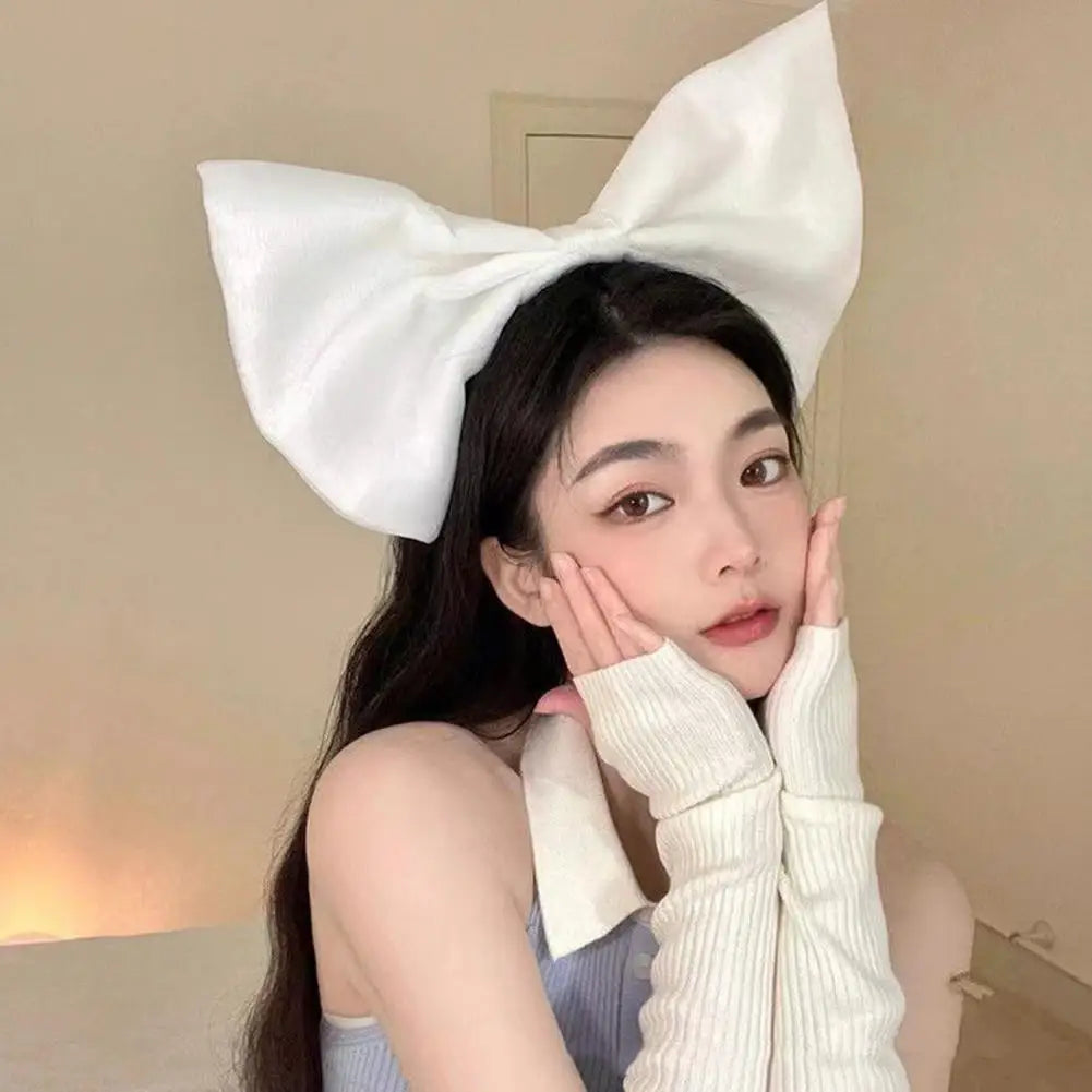 Pink Black big Bow Knot Hairbands Hairpin for Women Girls Hair Accessories Hair Band Ties Headbands for Children Headdress