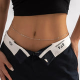 Waist Accessory Fashionable and Personalized Round Bead Chain Twisted Chain Double-layer Women's Waist Chain New Body Chain