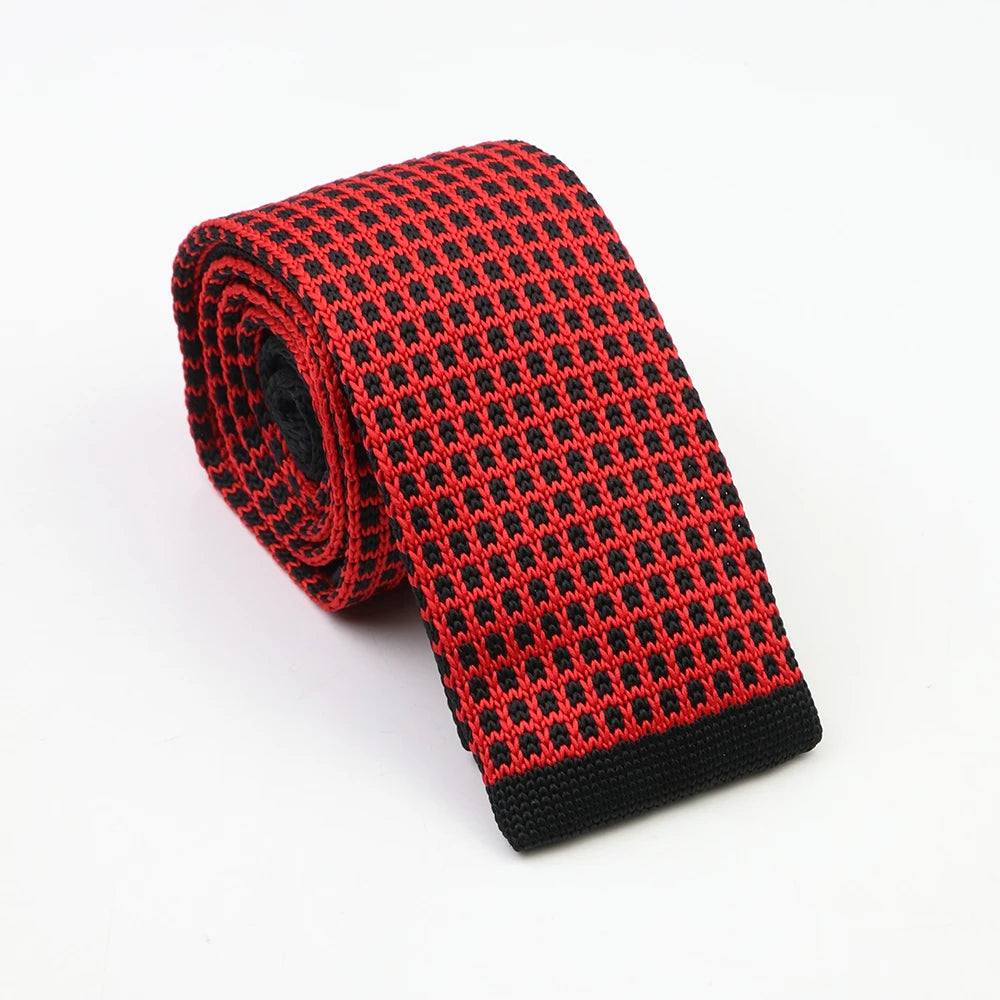 Cravates classiques en tricot pour hommes, cravates décontractées, à pois, à carreaux, pour loisirs, chaudes, pour affaires, mariage, largeur 6 cm