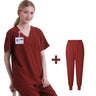 New Scrubs Set Medical Uniforms Stretch Scrub Tops with Pocket Pants Nurse Uniform Doctor Surgery Overalls Beauty Salon Workwear