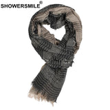 SHOWERSMILE Schal Herren Herbst Winter Britischer Stil Herrenschals Patchwork Khaki Schwarz Grau Navy Männlicher Schal 180cm * 110cm