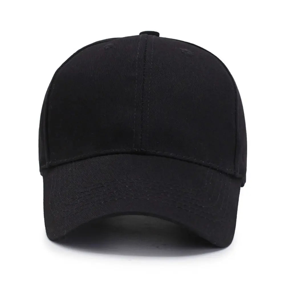 Casquette de baseball noire pour homme et femme, ajustable, en coton, style décontracté, pour l'été