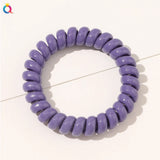 High Elasticity Telephone Coil Hairbands Women Spiral Hair Ties Girls Hair Rings Rope Solid Color Hair Accessories Gum Scrunchy