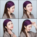 White Hair Elastic Hair Band Sequin Shiny Cloth Mother Hair Hoop Women Headband Korean Headwear Wide Hair Band Mesh Hairbands