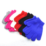 Gants tricotés pour enfants, mitaines d'hiver en fourrure solide pour enfants de 3 à 7 ans