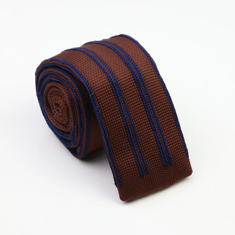 Cravates classiques en tricot pour hommes, cravates décontractées, à pois, à carreaux, pour loisirs, chaudes, pour affaires, mariage, largeur 6 cm