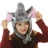 Winter Warmer Plush Soft Moving Ears Hat Animal Hat Headgear Ears Airbag Cap Ear Protection Earmuff Funny Toys Neck Warmer
