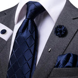 Cravate rose cachemire avec broche en soie, élégante cravate de mariage pour homme, bouton de manchette pratique, mode affaires fête, créateur de cravate haute
