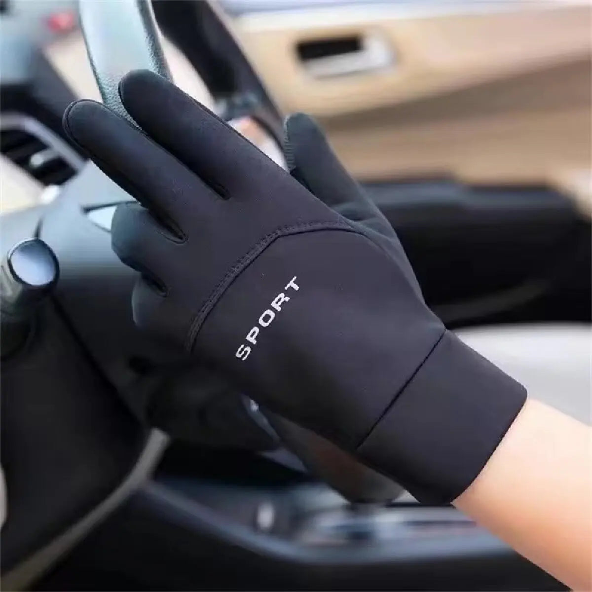 Gants d'extérieur coupe-vent et imperméables pour écran tactile, pouce et index, gants chauds pour la course à pied et le cyclisme
