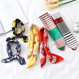 Petit foulard carré en soie pour femme, imprimé tendance, pour le bureau, le cou, bandeau pour cheveux, mouchoir, 2022
