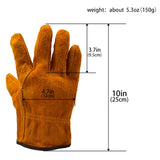 Men Work Gloves Soft Cowhide Driver Hunting Driving Farm Garden Welding Security Protection Safety Mechanic Glove