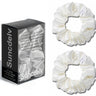 2PCS 3.5CM Mulberry Silk Scrunchies Women Grils Hair Ties for Hair Sleep No Damage Hairband Curly Hair Elastics Ponytail Holder