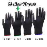 10 paires de gants de sécurité durables – antidérapants, résistants à l'usure et protection ESD pour le jardinage et le travail du bois