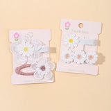 1pcs Ins Daisy Flower Hair Clips Baby Girl Hairpins for Kids Lace White Barette Princess Hooks Infant Accessories Korean