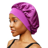 Bonnet Satin Sleeping Hat Hair Night Sleep Cap Head Cover Shower Caps for Bath and Sauna Bathing Shower Cap Bathroom Products