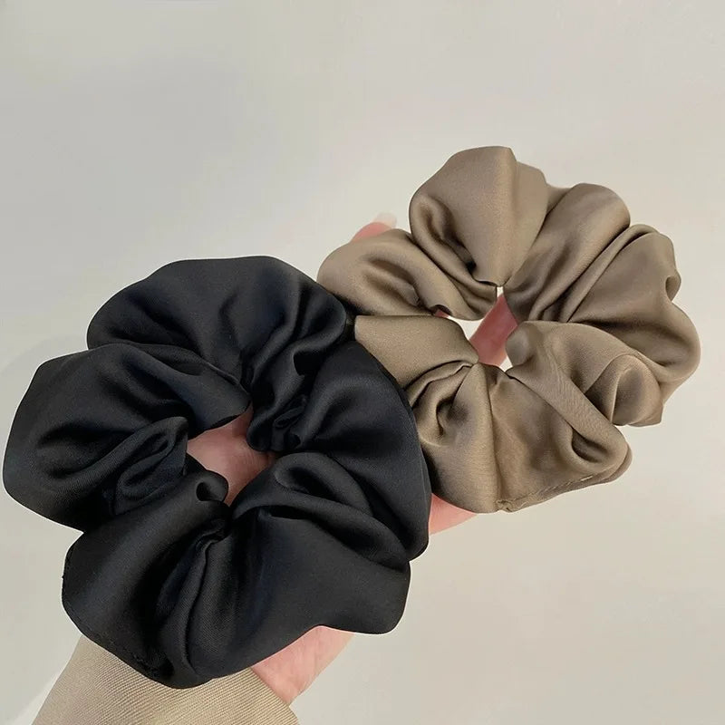 1 chouchou en satin de soie pour femme, accessoire pour cheveux coréens, élastique pour queue de cheval