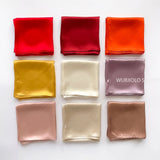 Silk Satin Handkerchief Plain Neck Scarf For Women Small Shawls Wraps Bandana Head Scarfs 70x70CM Square Headband Hijab Scarves