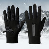 1Pair Winter Waterproof Windproof Non-slip Touch Screen Warm Gloves, For Outdoor Cycling, Driving, Skiing