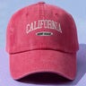 Fashionable Versatile Washed Letters Solid Color Embroidered Baseball Cap For Men Wide Brimmed Casual Sports Cap For Women
