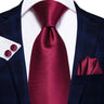 Cravate de mariage en soie unie bleu clair Hi-Tie pour homme, design tendance, boutons de manchette élégants, pour affaires, fête, livraison directe
