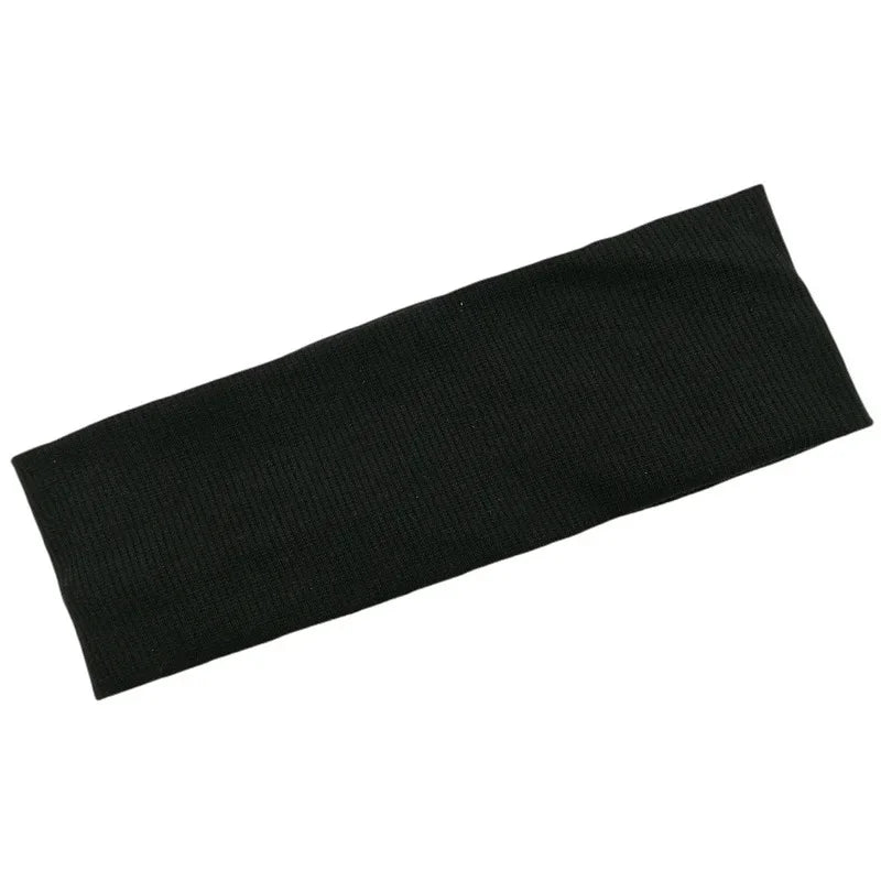 New Solid Knitted Headband for Women Girls Autumn Winter Sport Yoga Sweat Uptake Headwear Elastic Hairbands Hair Accessories