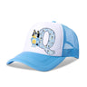 Casquette de baseball Blueyi Bingo pour enfants, motif dessin animé AZ, imprimé lettres, chapeau de soleil, casquettes d'été décontractées, casquettes Kawaii à visière réglable, cadeau pour enfants