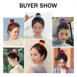 12pcs/bag Large Thick Seamless Hair Ties Girls No Damage Cloth Hair Bands Elastics Multicolor Ponytail Holder Hair Scrunchies