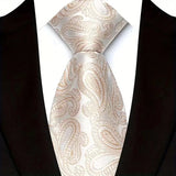 Cravate classique en cachemire pour homme, motif floral de luxe, motif à pois, 8 cm, jacquard, pour homme, pour affaires, mariage, fête, accessoire de tous les jours