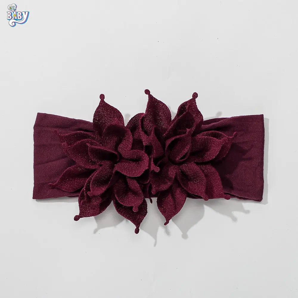 Newborn Baby Girl Headbands Baby Elastic Hair Band Head Flower Toddler Headband Cute Headwear Kids Accessories Nylon Hairban