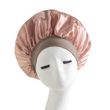 Newly Satin Night Hair Cap Women's Solid Sleeping Hat Sleep Care Bonnet Nightcap For Women Unisex Cap