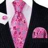 Ensemble élégant de cravates et boutons de manchette en soie à fleurs multiples pour homme, cravate jacquard à fleurs pour mariage, entreprise, fête, événement, Barry.Wang