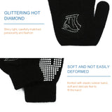 1 paire de gants antidérapants pour enfants, en caoutchouc, chauds et extensibles, pour l'hiver, pour garçons et filles, pour le sport, le ski, le cyclisme, la pêche, en tricot