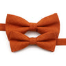 High Quality Mens Solid Color Bowtie Set For Men Children Wedding Party Dinner Accessory Pink Orange Father-son Bow Tie Gift