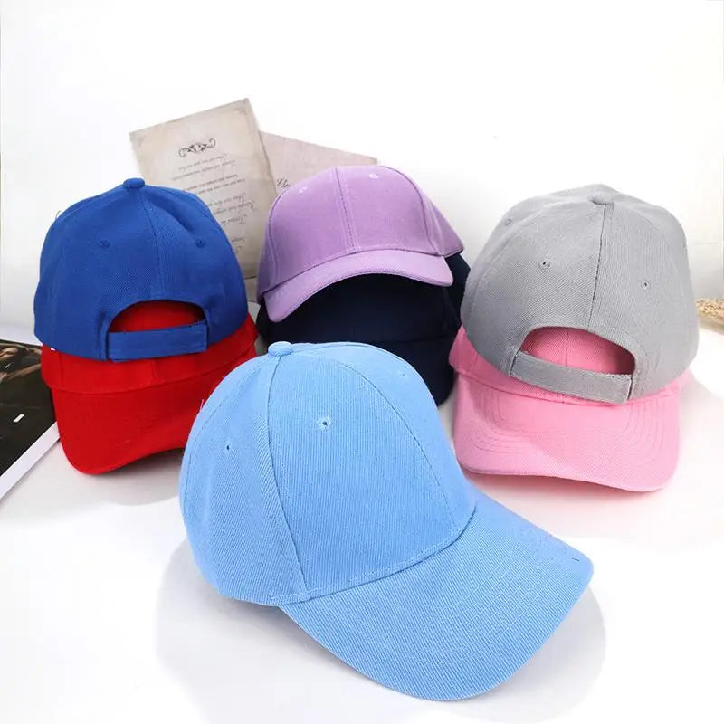 Fashion Candy Color Kids Baseball Cap Sun Protection Boy Girls Hat Adjustable Travel Children Baseball Cap Baby Summer Sun Hat